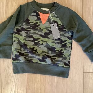 NWT. Miki Miette Brand Little Boys Size 12 mos. Camo L/S Shirt Green on Green
